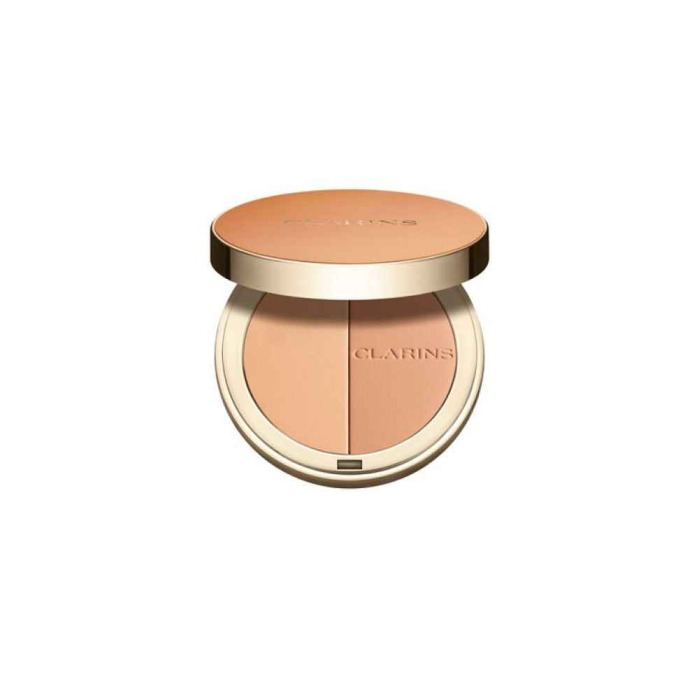 clarins ever bronze compact powder kompakt puder für einen sonnengeküssten glow, 10 g, 01